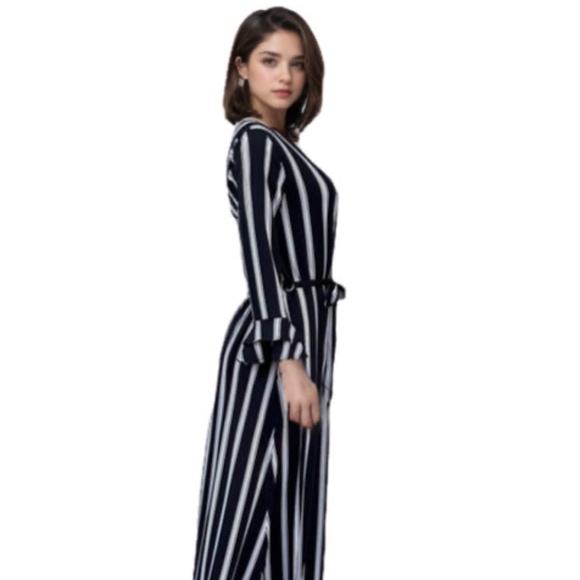 DEVORAH'S SECRET Maxi Dress Vertical Stripes - Picture 4 of 4